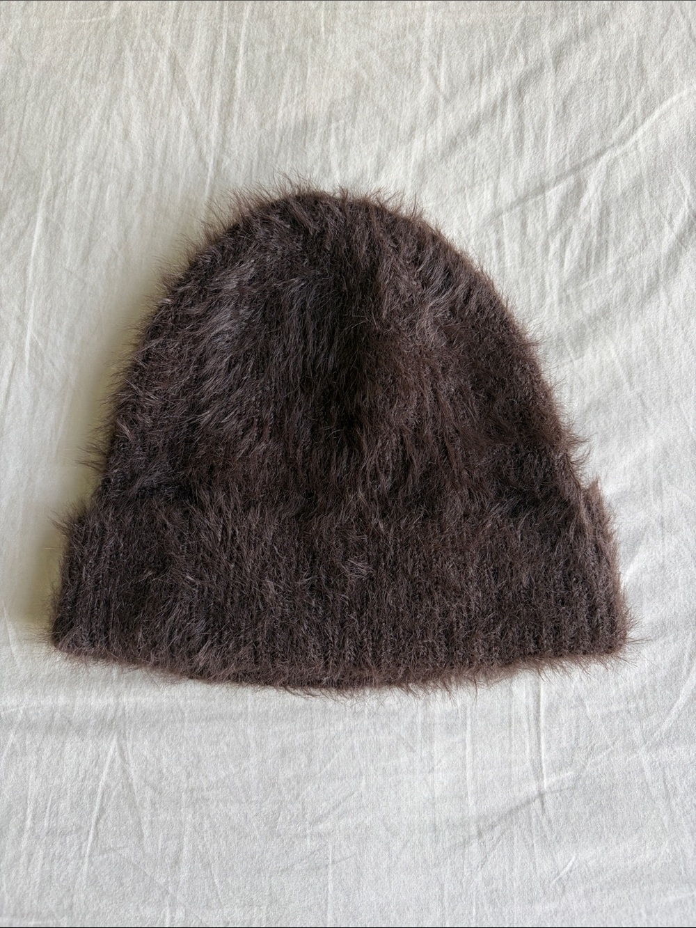 GAP Women’s Cozy Brown Fuzzy Beanie Hat